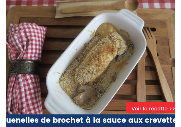 Quenelles de brochet à la sauce aux crevettes
